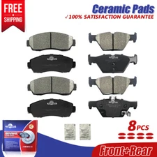 Front and Rear Ceramic Disc Brake Pads For 2016 2017 2018 Subaru Legacy 2.5i