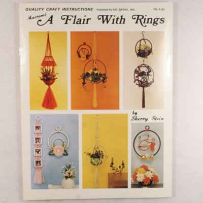 Craft Book A Flair With Rings Macrame Hangers Instruction Book #41001161