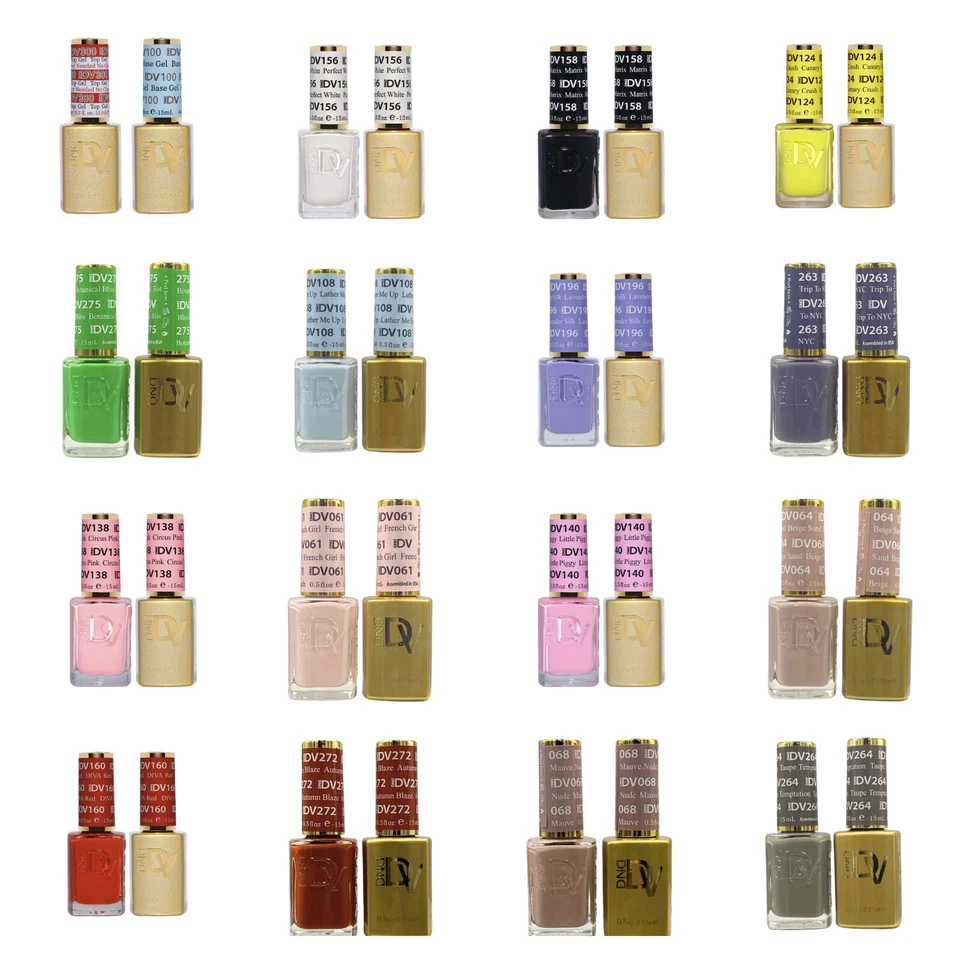 DND Diva Duo Gel & Nail Polish Set 2x15ml - Sorted (#001 - 199) - 288 Colours