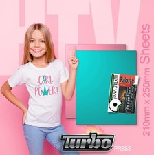 Fast Press HTV Turbo 210mm x 250mm Iron-On Fabric Sheets Heat Transfer Vinyl
