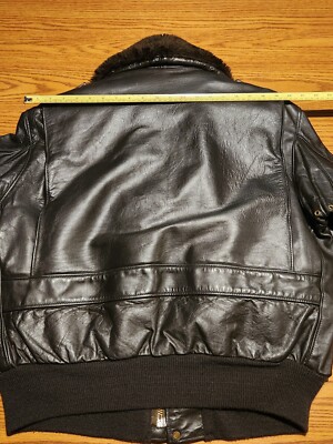 SCHOTT 684SM Sz46 A2 Bomber Leather Jacket Removable Liner n