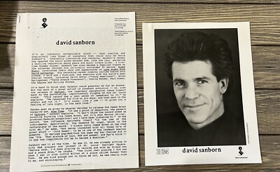 Vintage David Sanborn Press Release Photo And Paper 
