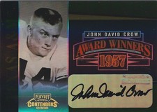 JOHN DAVID CROW TEXAS A&M AGGIES DONRUSS PLAYOFF AWARD AUTO AUTOGRAPH CARD #/200