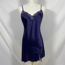 Victoria  s Secret Dark Purple Lace Cami Slip Mini Dress Y2K Lingerie Small