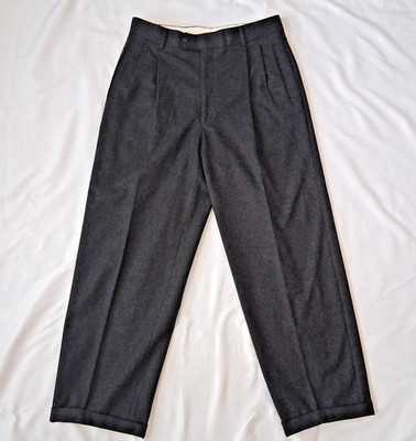 Vintage MANI Giorgio Armani Mens Wool Dress Pants Size 33 Made In Italy Pleated 