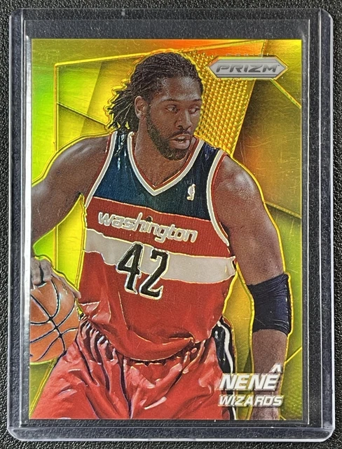NENE 2014-15 PANINI PRIZM #10 GOLD PRIZM 5/10 WIZARDS