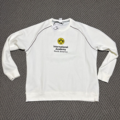 PUMA Borussia Dortmund BVB 09 Soccer Sweatshirt White Purple Yellow Black XXL