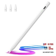 Stylus Pen for iPad 2018-2026 -13 Mins Fast Charge with Tilt Sensitivity White