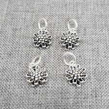 2 Sterling Silver Daisy Charms Flower Floral Pendant for Necklace