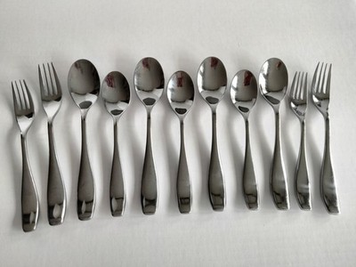 11pc Retroneau Symphony 18/10 Stainless Forks & Spoons