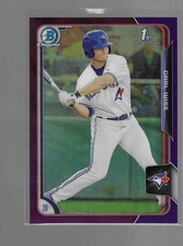 CARL WISE 2015 BOWMAN CHROME DRAFT PURPLE REFRACTOR CARD #139  /250