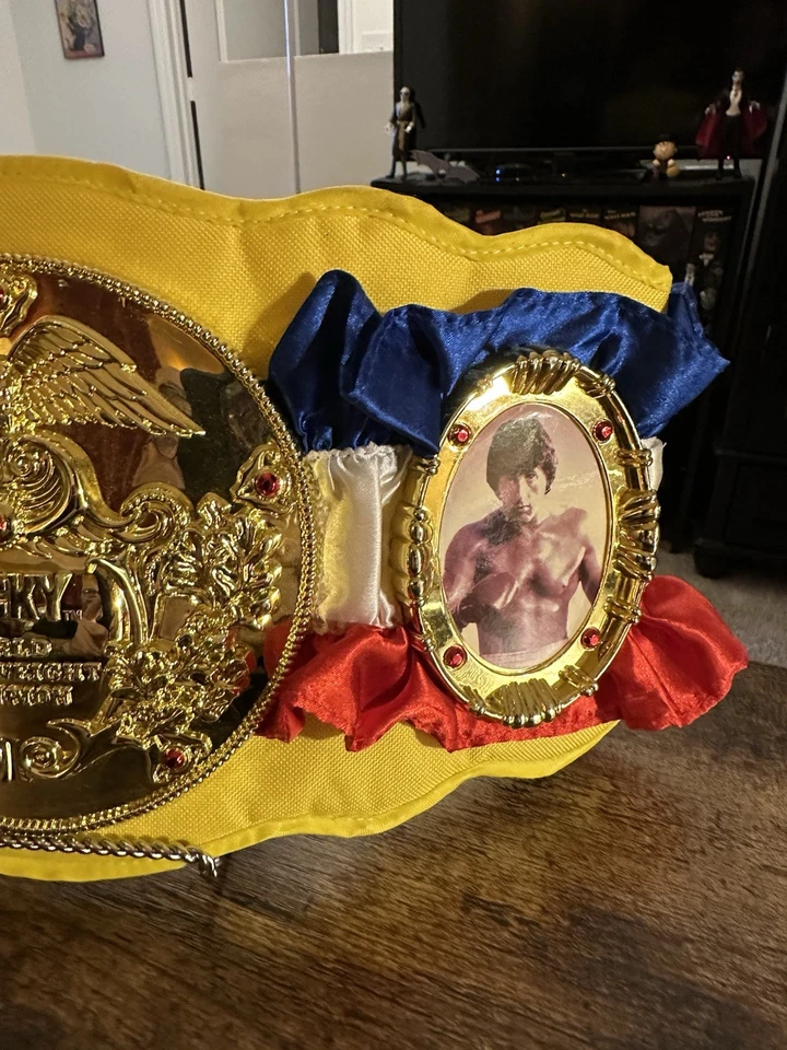 Cinturón de campeonato Jakks Pacific Stallone Rocky Balboa Apollo Creed 2006 raro Foto 4 de 4