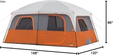 CORE Tent for Family Camping | 10 Person Large Multi Room Cabin Tents, 