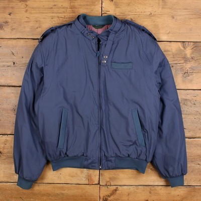 Vintage Quail Run Bomberjacke XL Herren 90er blau Windbreaker