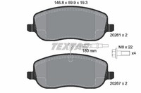 Bremsscheiben-BremsbeläGe-Kit Textar 2026101 Fiat 0000077366761