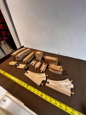 34 piece wooden railway track lot
