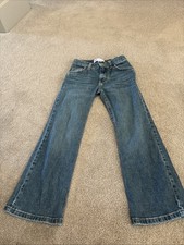 Wrangler Boys Jeans Size 8 Slim Adjustable Waist Blue Denim