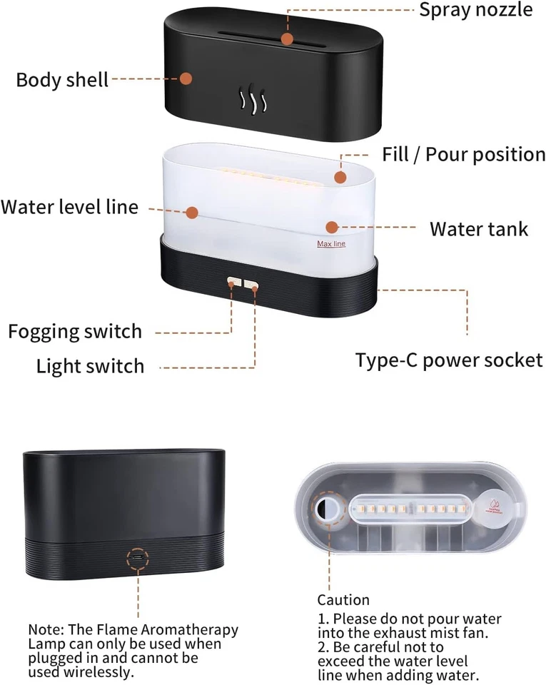 180ML Aroma Diffuser Luftbefeuchter Diffusor für ätherische Öle für zu Hause - Bild 4 von 4