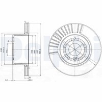 2X Delphi Bremsscheibe BG3737C FüR Land Rover