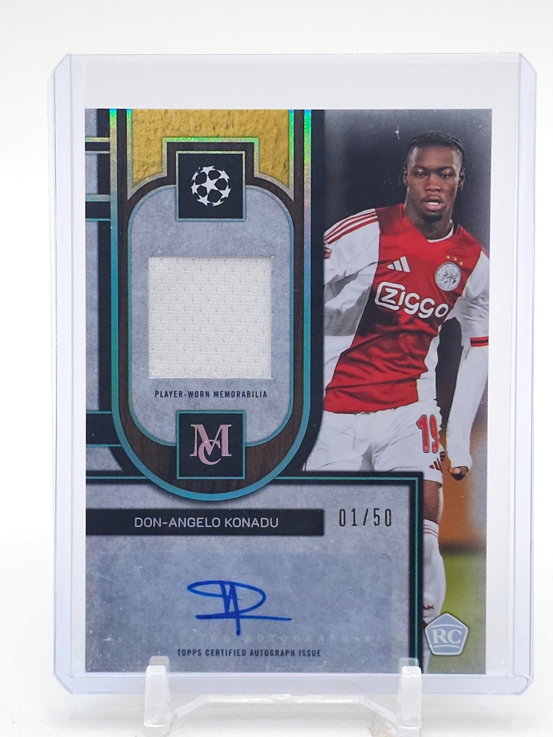 DON-ANGELO KONADU 2025-26 TOPPS MUSEUM UEFA RPA ROOKIE PATCH AUTO GOLD /50 Q4920