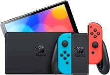 NINTENDO Switch OLED Joy-Con Bleu neon/Rouge neon Reconditionné Parfait état