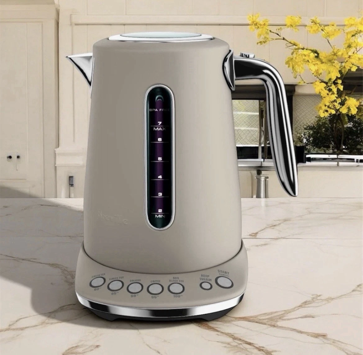 NEW Breville 1.7 L Smart Kettle Luxe Almond Nougat Electric Tea Kettle Fast Boil