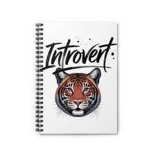 Introvert Tiger Spiral Notebook  Ruled Line