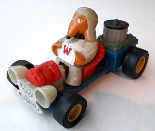 Vintage mid-70s Wombles Tomsk Marx friction drive toy rubbish cart Incomplete
