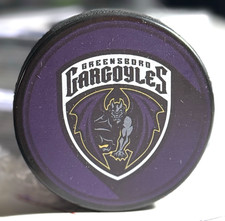 GREENSBORO GARGOYLES ECHL OFFICIAL SOUVENIR PUCK **CAROLINA #2 FARM TEAM**