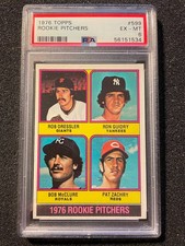 1976 Topps Rookie Pitchers Ron Guidry ROOKIE CARD #599 PSA 6 EX-MT NY Yankees. rookie card picture