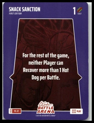 Bo Jackson 2026 Battle Arena Snack Sanction First Edition PL-37