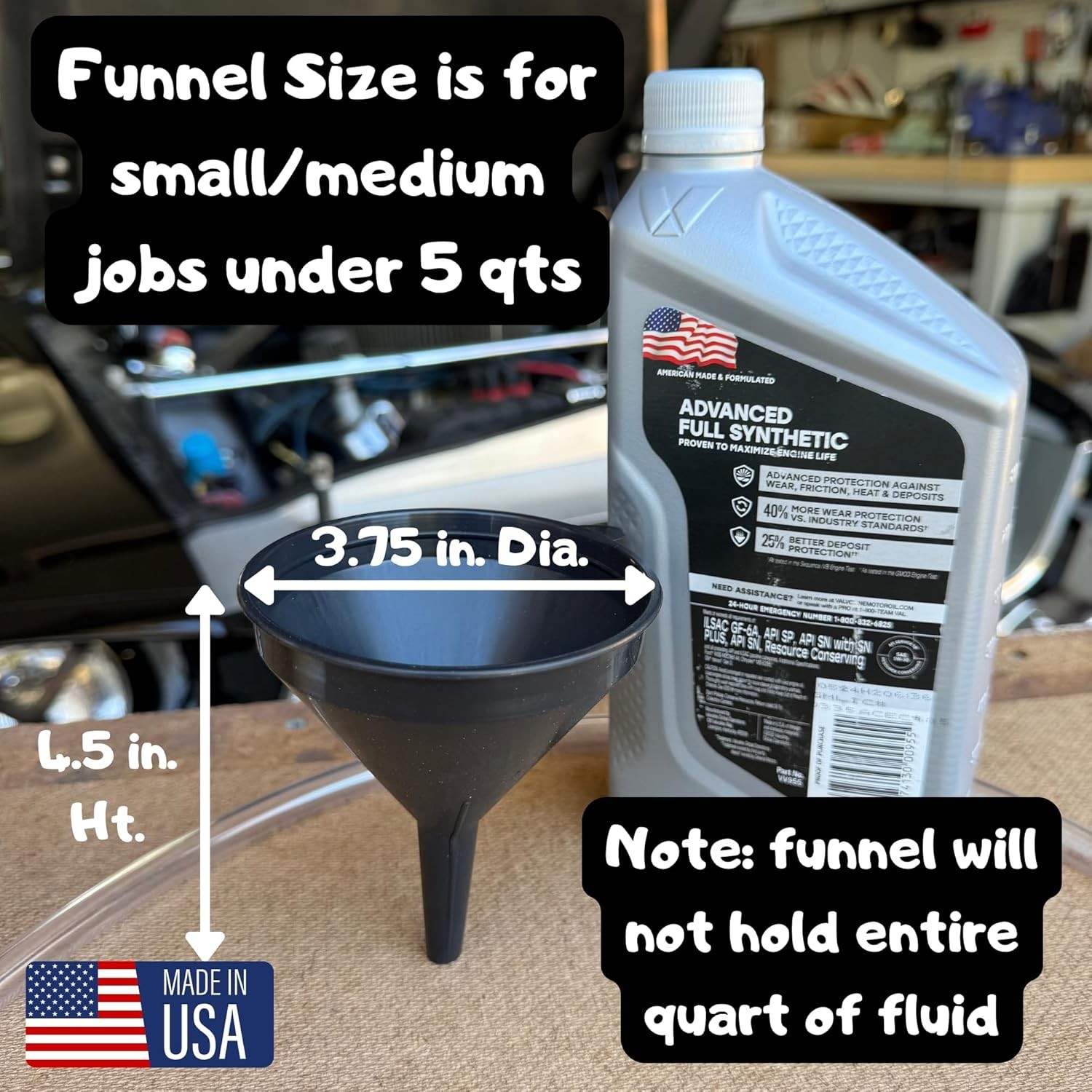 Effortless Mess-Free Transmission Fluid Changes with 4-Foot Clear Funnel