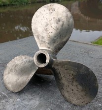 Canal Boat Propeller 17 X 14 -  1 and a half to 1 Inch  tapered shaft