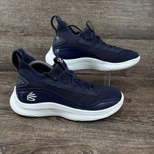 Under Armour Curry 8 Flow Shoes Men's 7.5 Blue Mesh Basketball Mid Top