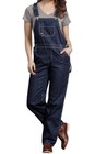 Dickies Women's Blue Denim Bib Overalls Jumpsuit, Size XL, Button Closure — photo 8