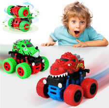 Dinosaur Toys for 3 4 5 Year Old Boys, Monster Trucks for Boys Ages 3-4-5, 4 Whe