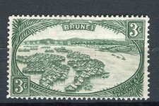 BRUNEI; 1947 early River View issue fine MINT MNH Unmounted 3c. value