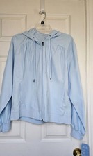 Image of NWT 🩵 NYL New York Laundry 🩵 Jacket Women XL LIGHT BLUE Zip Hoodie Lightweight