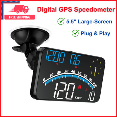Digital GPS Speedometer, HUD Head Up Display For Car, Upgraded 5.5'' Large-Screen
