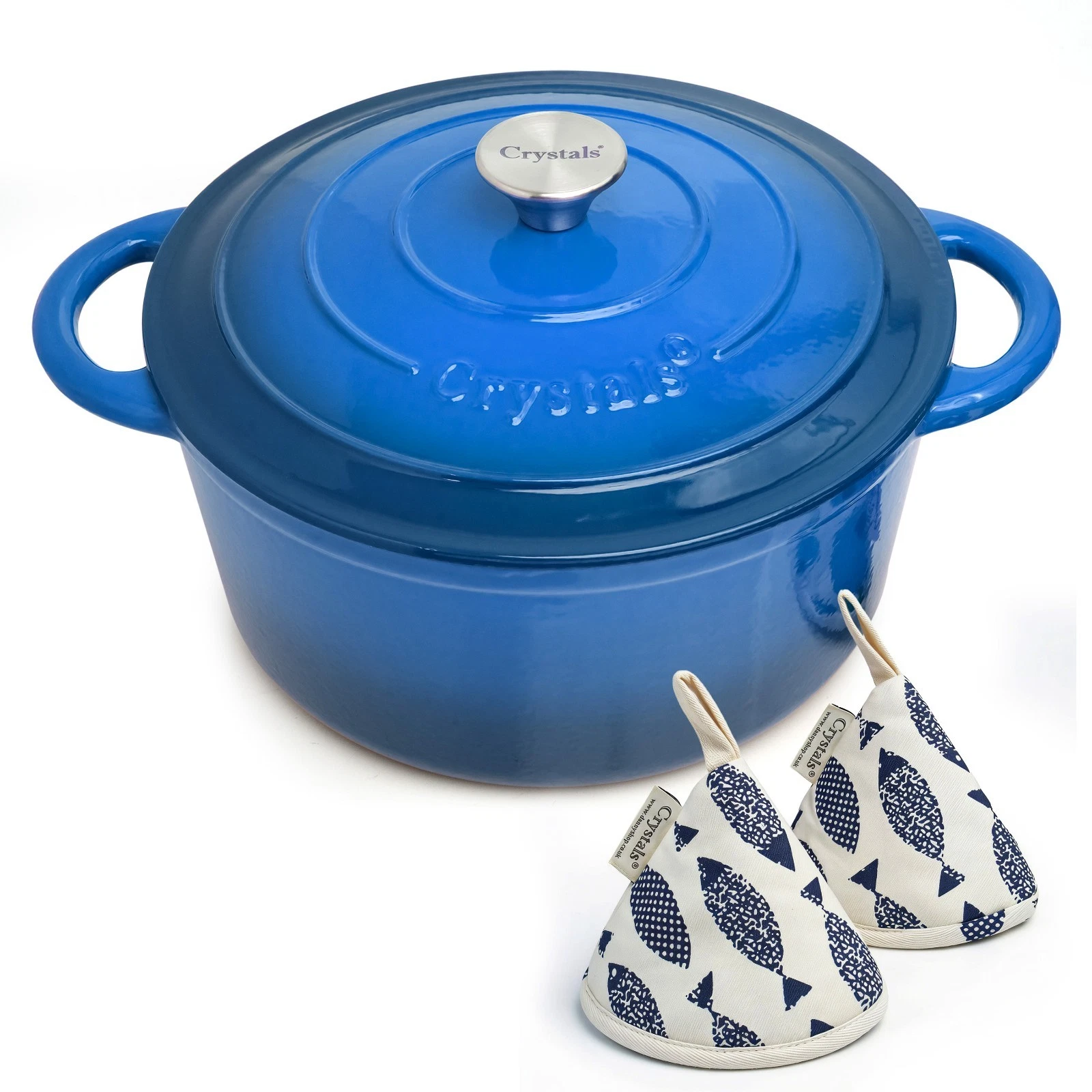 Cast Iron Casserole Dish Pot With Lid Dutch Oven 6.6L Enameled Stew Pot Stockpot