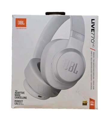 JBL Live 770NC Wireless Over-Ear Headphones+True Adaptive Noise Cancelling White