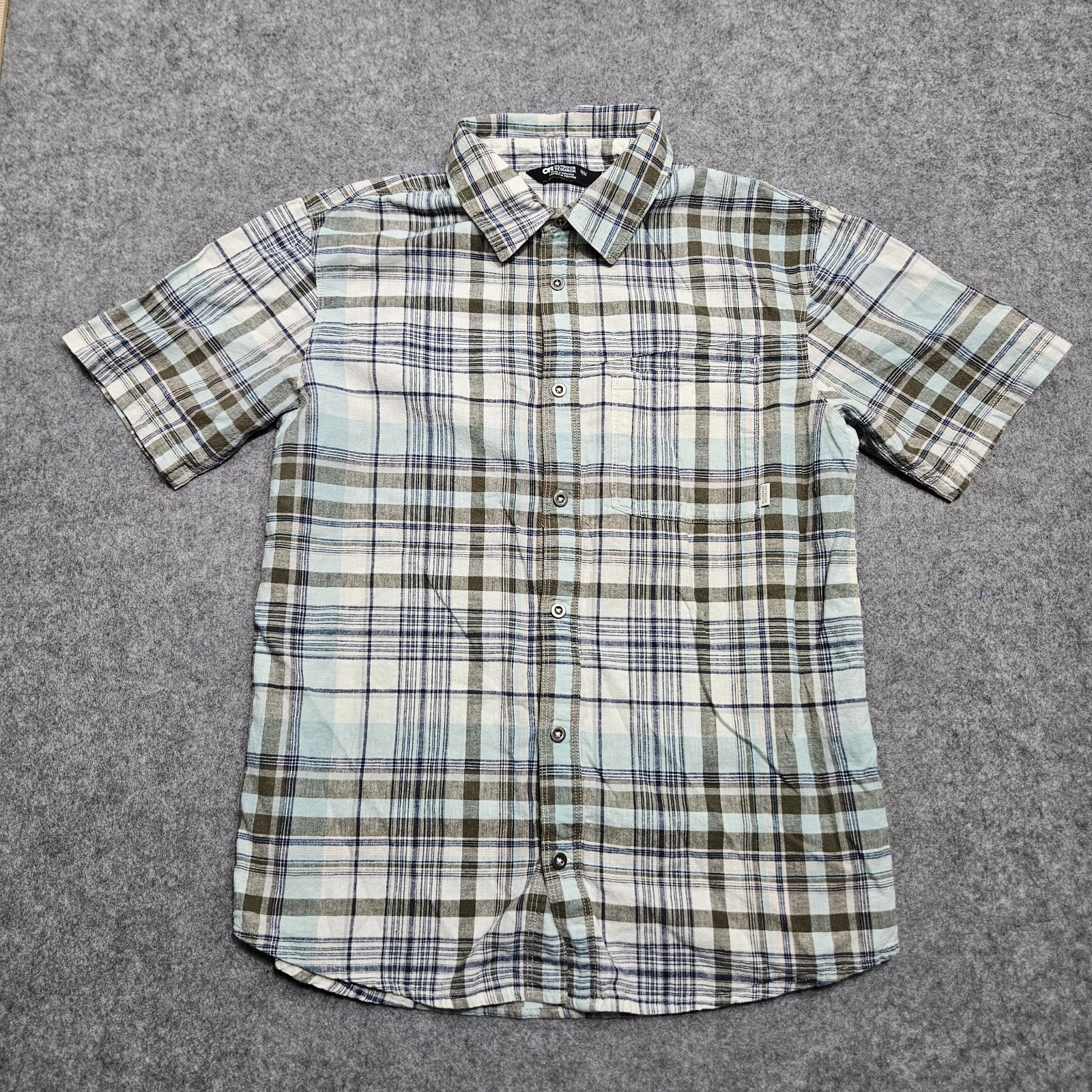 Outdoor Research Medium Weisse Plaid Button Up Hiking Stretch