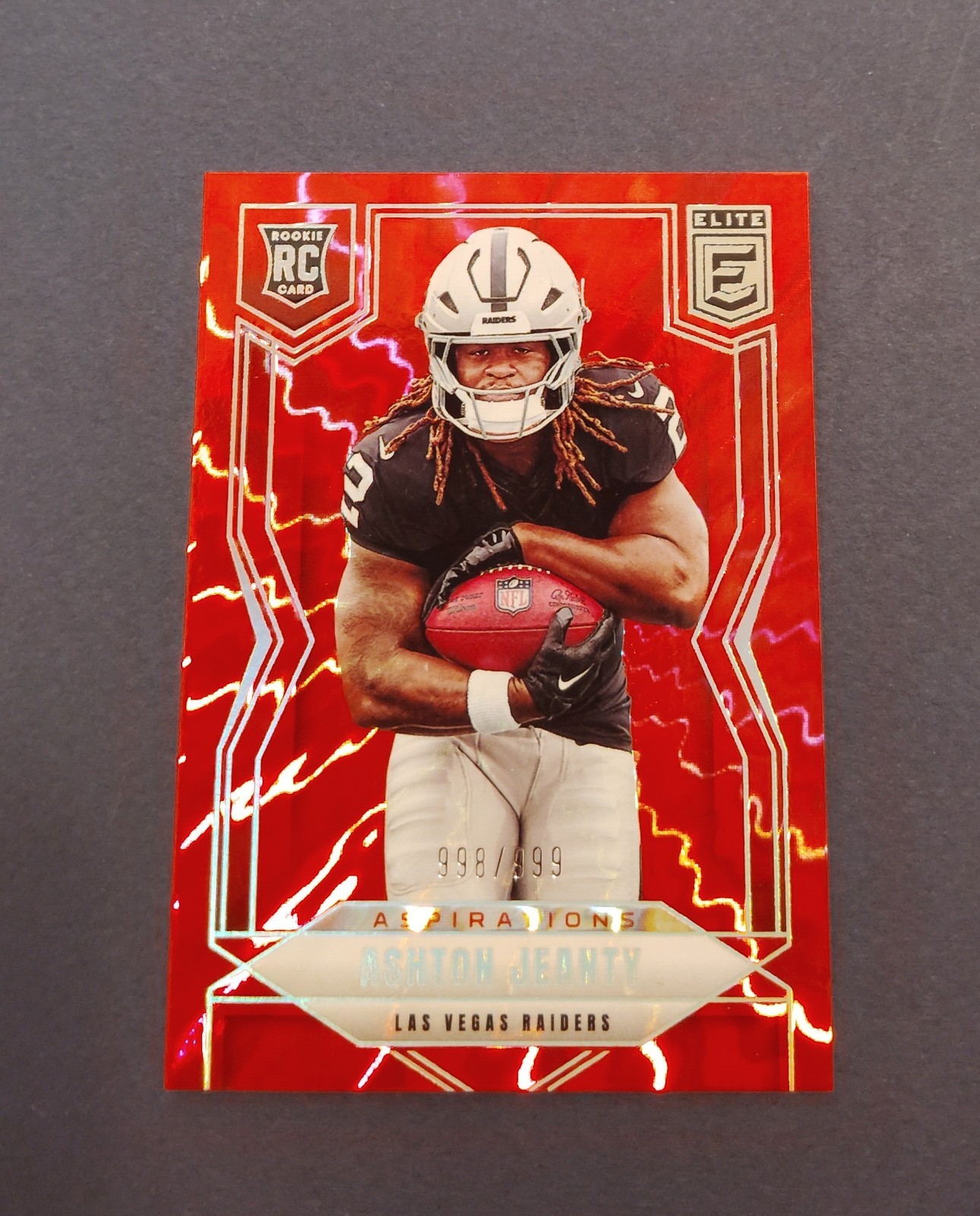 2025 Panini Elite Ashton Jeanty Red Aspirations Rookie RC /999 #113 - Raiders