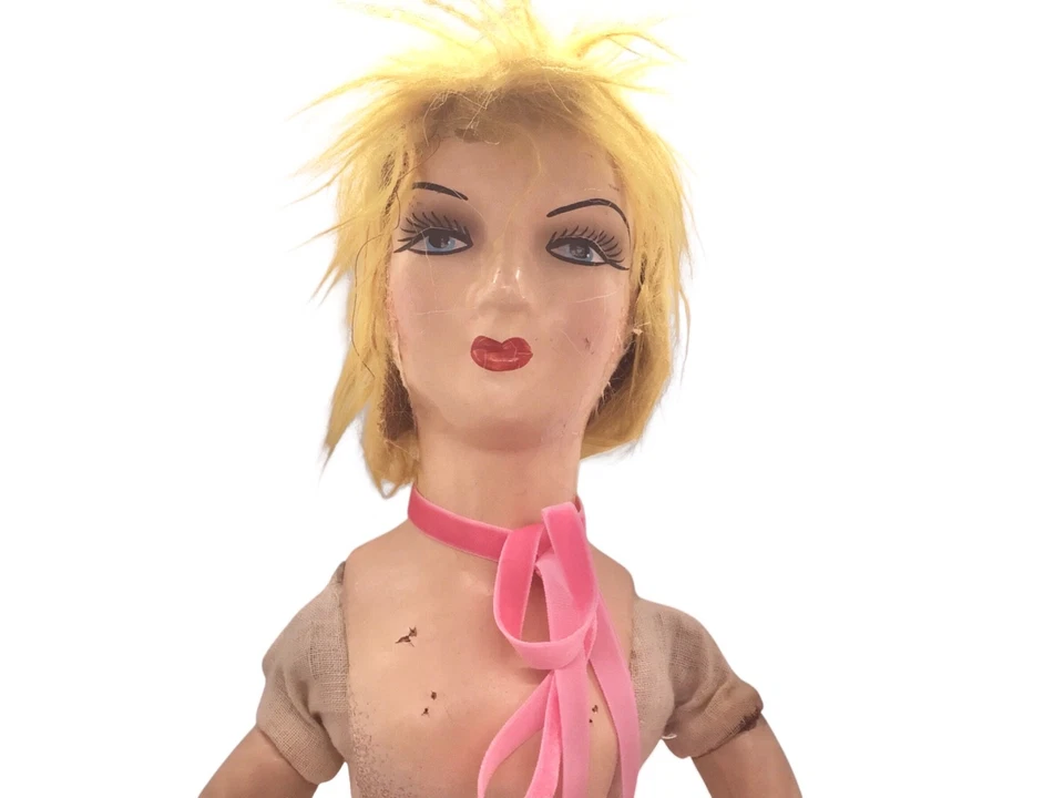 Vintage Boudoir Doll Blonde Bed Doll Pincushion Glamour Girl - Image 2 of 4