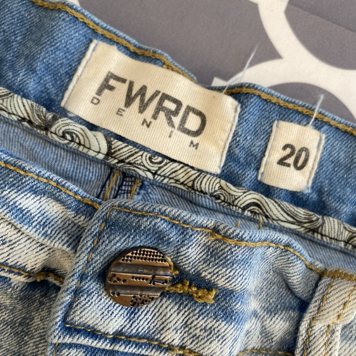 Kids FWRD DENIM & CO. Patches Denim Jean Youth size 20  MSRP $60 View 5