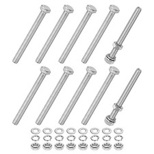 10-Pack Hex Head Screw Bolt with Nuts Flat  Lock Washers M5x55mm