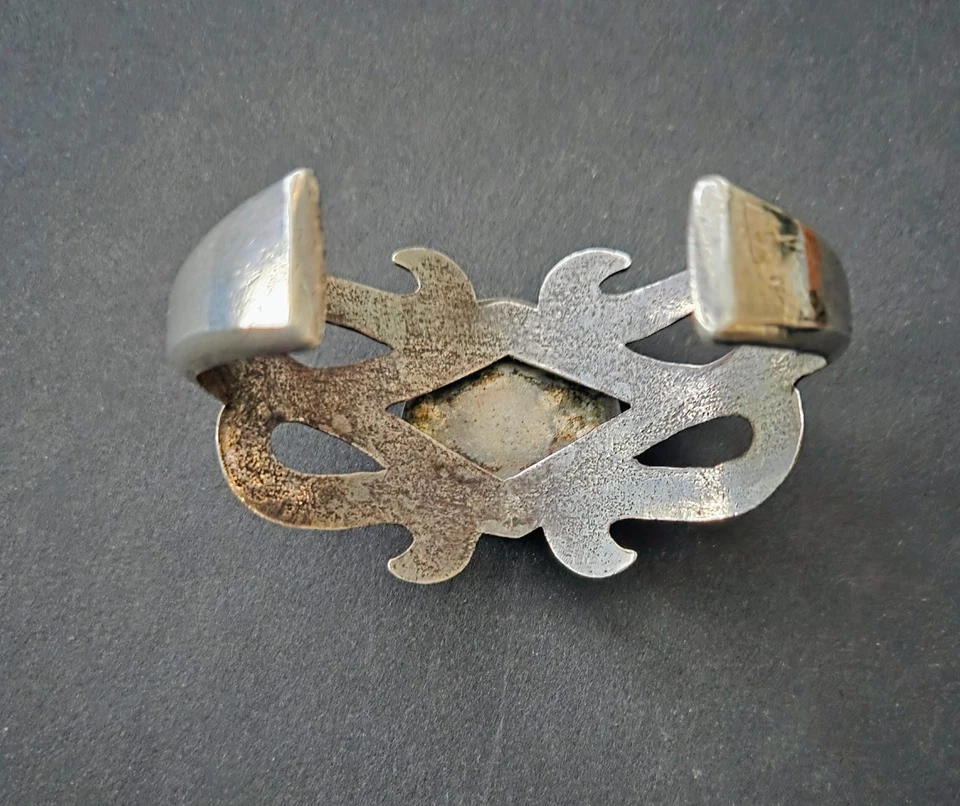 Armreif Silber, mit wunderschönem Türkis, sehr alt. - Bild 3 von 4