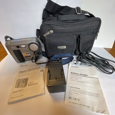 Sony MVC-FD71 Silver Digital Camera Parts/Repair Case Battery Charger Manuals