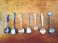 Lot 7 Assorted Vintage Sterling Silver Salt Spoons Towle Gorham Westmorland Real