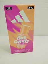 adidas Vibes Get Comfy Hair & Body Mist 150ml Shower Gel 100ml Vanilla Mandarin